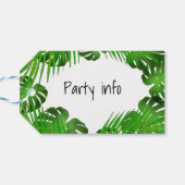 Schattigee zebra giraffe tijger oerwoud thema cadeaulabel (Achterkant Horizontaal)