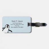 Schattigee Zebra | Hier | Gepersonaliseerd Bagagelabel (Achterkant horizontaal)