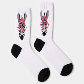 Schattigee Zebra meisje Crew Sokken (Rechts)