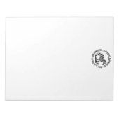 Schattigee Zebra-naam Retouradres Notitieblok (Voorkant)