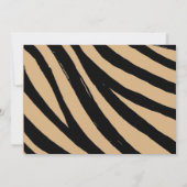 Schattigee Zebra Natural Baige Baby shower Uitnodi Kaart (Achterkant)