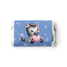 Schattigee Zebra Roze Hart Valentijn