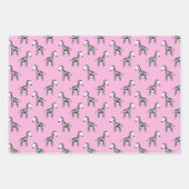 Schattigee zebra roze inpakpapier vel (Voorkant 3)