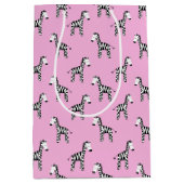 Schattigee zebra roze medium cadeauzakje (Voorkant)