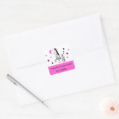 Schattigee Zebra Verjaardagsfeestje Favor sticker  (Envelop)