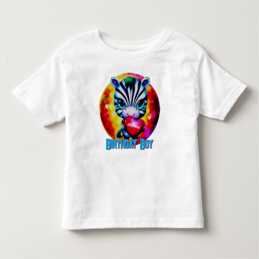 Schattigee Zebra Verjaardagsjongen Kinder Shirts (Voorkant)