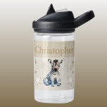 Schattigee zebra Voeg naam toe met sterren kinder  Waterfles<br><div class="desc">CamelBak Eddy® waterfles voor kinderen. Personaliseer met een naam. Deze waterfles heeft een schattige zebra met sterren in de kleuren bruin en wit.</div>