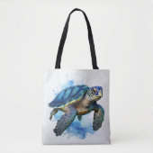 Schattigee Zeeen schildpad, Tote Bag (Voorkant)