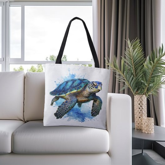 Schattigee Zeeen schildpad, Tote Bag