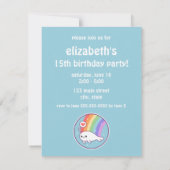 Schattigee zeehondenverjaardagsuitnodigingen kaart (Achterkant)