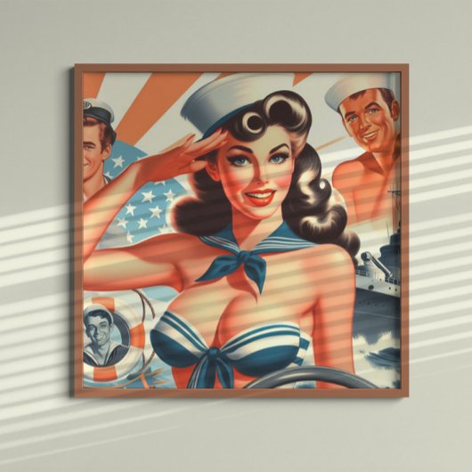 Schattigee zeemansspeldenkop poster