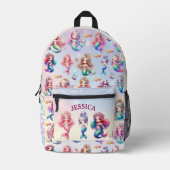 Schattigee zeemeermin 5e klas gepersonaliseerde na bedrukte rugzak (Voorkant)