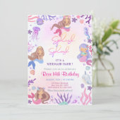 Schattigee zeemeermin Bash onder het Zee Verjaarda Kaart (Staand voorkant)