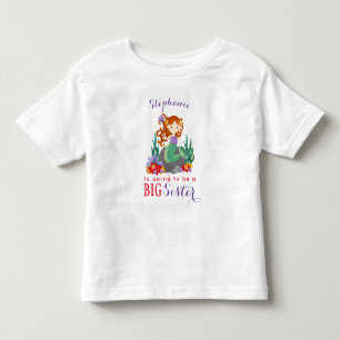 Schattigee zeemeermin Big Sister Kinder Shirts