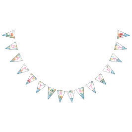 Schattigee zeemeermin Bunting Banner