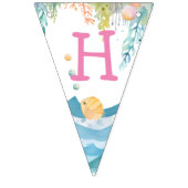 Schattigee zeemeermin Bunting Banner (Tweede vlag)