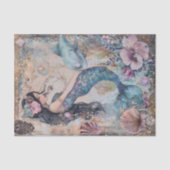 SCHATTIGEE ZEEMEERMIN DECOUPAGE TISSUEPAPIER (Voorkant)