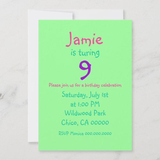 Schattigee zeemeermin en vis verjaardagsfeestuitno kaart (Achterkant)