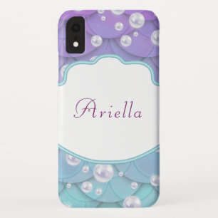 Schattigee Zeemeermin gepersonaliseerde glitter Case-Mate iPhone Case