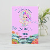 Schattigee Zeemeermin glitterparel Regenboog Verja Kaart (Staand voorkant)