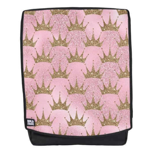 Schattigee Zeemeermin Gouden Glitter Tiara Gouden  Rugtassen (Voorkant)