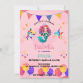 Schattigee Zeemeermin haai regenboog kleurrijke ve Kaart (Voorkant)