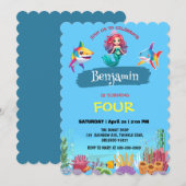 Schattigee Zeemeermin haai regenboog kleurrijke ve Kaart (Voorkant / Achterkant)