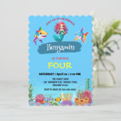 Schattigee Zeemeermin haai regenboog kleurrijke ve Kaart (Staand voorkant)