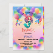 Schattigee Zeemeermin haai regenboog kleurrijke ve Kaart (Voorkant)