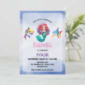 Schattigee Zeemeermin haai regenboog kleurrijke ve Kaart (Staand voorkant)