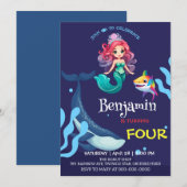 Schattigee Zeemeermin haai Walvis kleurrijke verja Kaart (Voorkant / Achterkant)