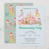 Schattigee zeemeermin kerstfeest kaart (Voorkant / Achterkant)