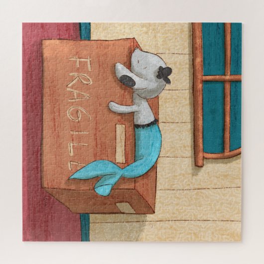 Schattigee zeemeermin legpuzzel (Horizontaal)