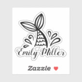 Schattigee zeemeermin meisje Sticker (Vel)