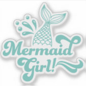 Schattigee zeemeermin meisje Sticker (Voorkant)