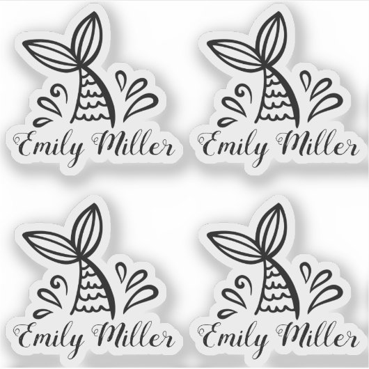 Schattigee zeemeermin meisje Sticker (Voorkant)