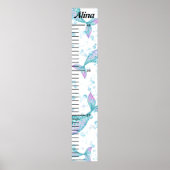 Schattigee Zeemeermin Meisjes Gepersonaliseerde Mu Poster (Voorkant)