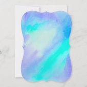 Schattigee Zeemeermin Meisjes Verjaardag Blauwe W Kaart (Achterkant)