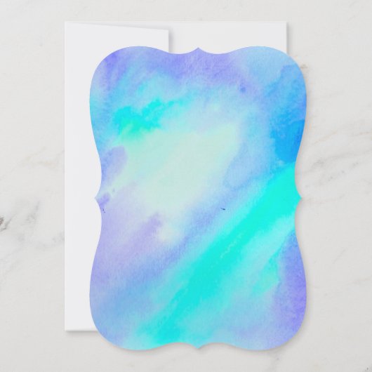 Schattigee  Zeemeermin Meisjes Verjaardag Blauwe W Kaart (Achterkant)