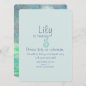 Schattigee zeemeermin meisjes verjaardagsfeestje u kaart (Voorkant / Achterkant)