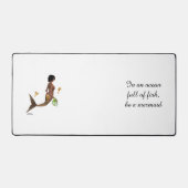 Schattigee Zeemeermin met Seahorses Desk Mat (Voorkant)
