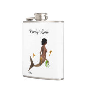 Schattigee zeemeermin met zeepaardjes Drink kolf Heupfles (Links)