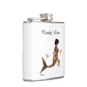 Schattigee zeemeermin met zeepaardjes Drink kolf Heupfles (Rechts)