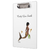 Schattigee zeemeermin met zeepaardjes klembord (Links)