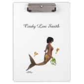 Schattigee zeemeermin met zeepaardjes klembord (Voorkant)