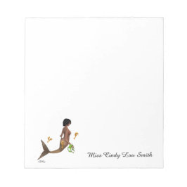 Schattigee zeemeermin met zeepaardjes Notitieblok