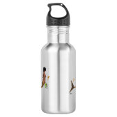 Schattigee zeemeermin met zeepaardjes waterfles (Achterkant)