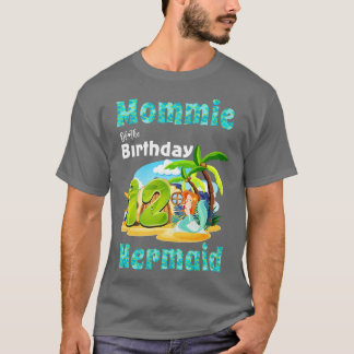 Schattigee Zeemeermin Mommie van de 12e Verjaardag T-shirt