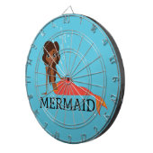 Schattigee zeemeermin (mooie zwarte meid) dartbord (Voorkant Rechts)