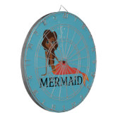 Schattigee zeemeermin (mooie zwarte meid) dartbord (Voorkant Links)